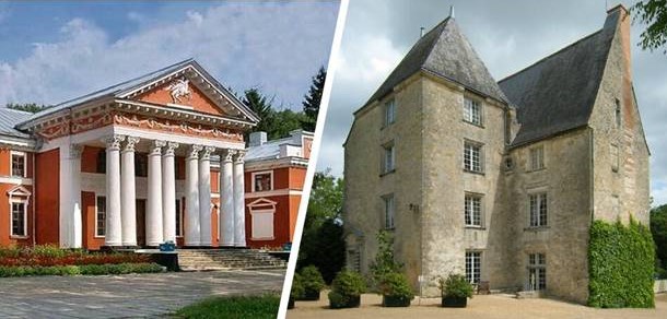 The manor of Verhivnia (Ukraine) and the castle of Saché (France)